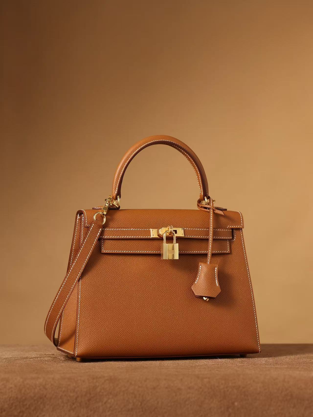 頂級復刻高仿愛馬仕Hermes bag 手袋 Kelly25棕色金扣 99%真