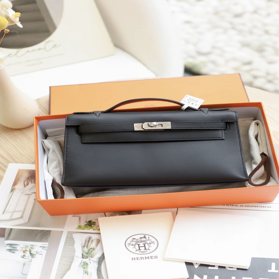 Hermes MINI Kelly I 22 s silver hardware handbag