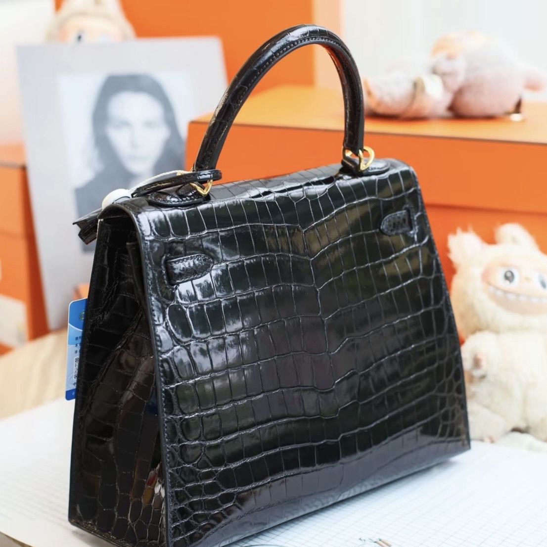 Hermes Kelly 25 gold hardware handbag (Two point)