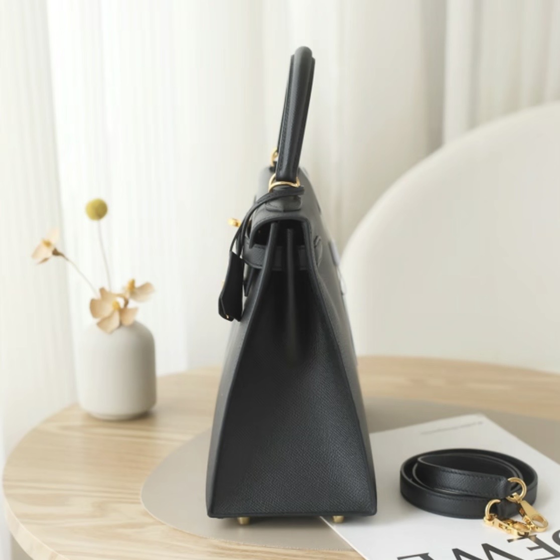 Hermes Kelly 28 EP gold hardware handbag (Black)